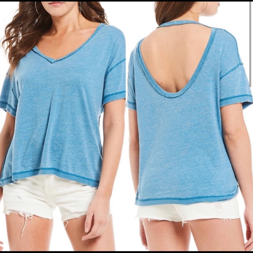blue free people top
